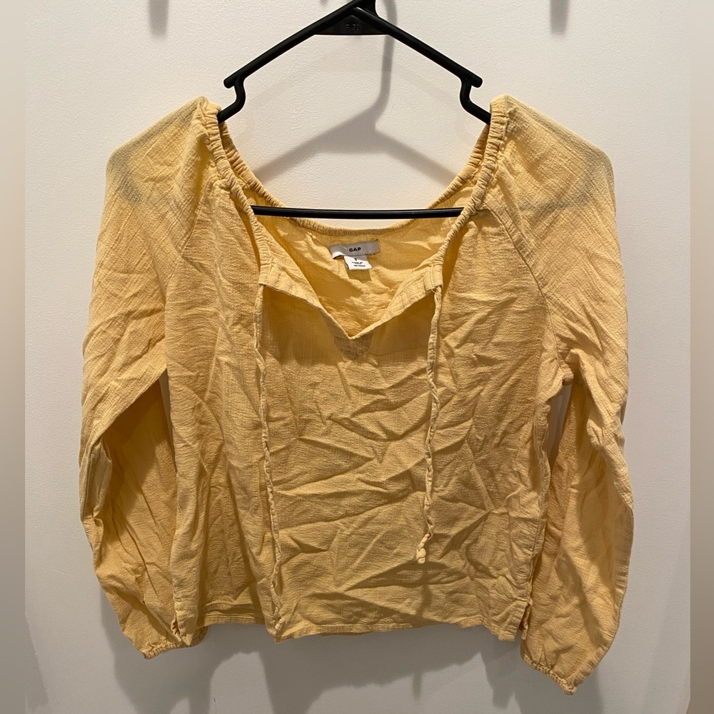 Gap Yellow Long Sleeve Shirt Size S